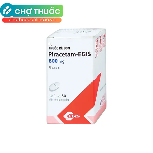 Thuốc Piracetam - Egis 800mg điều trị các triệu chứng của hội chứng tâm thần thực thể (30 viên)