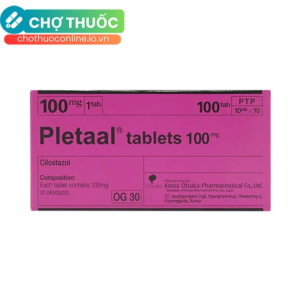 Thuốc Pletaal 100mg Otsuka điều trị thiếu máu cục bộ (10 vỉ x 10 viên)