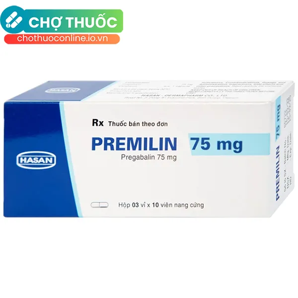 Thuốc Premilin 75mg Hasan điều trị bệnh động kinh (30 viên)