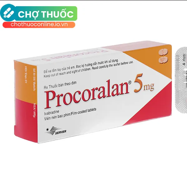Thuốc Procoralan 7,5mg Servier điều trị đau thắt ngực (4 vỉ x 14 viên)
