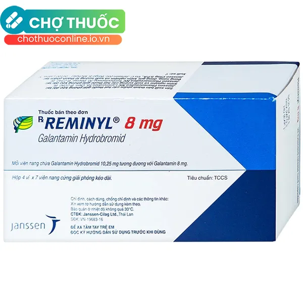Thuốc Reminyl 8mg Janssen điều trị sa sút trí tuệ do bệnh alzheimer (4 vỉ x 7 viên)