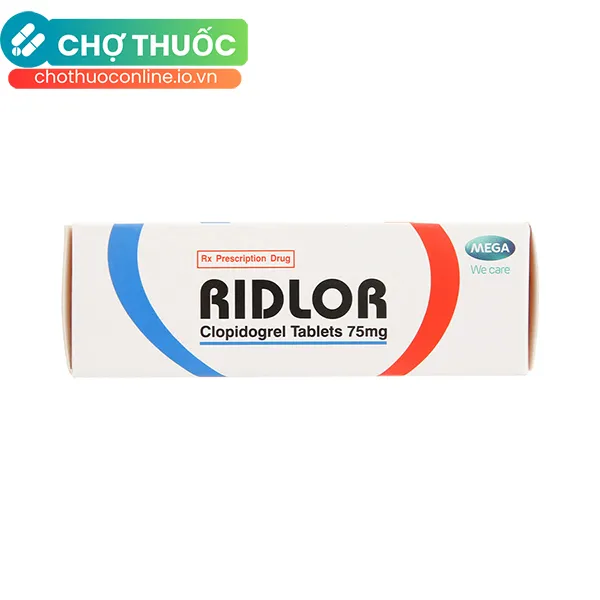 Thuốc Ridlor 75mg trị rối loạn nghẽn mạch máu (3 vỉ x 10 viên)