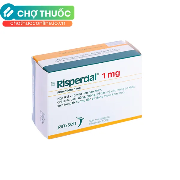 Thuốc Risperdal 1mg Janssen điều trị bệnh tâm thần phân liệt (6 vỉ x 10 viên)