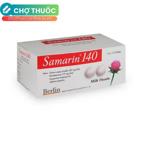 Thuốc Samarin 140mg điều trị viêm gan và xơ gan (10 vỉ x 10 viên)