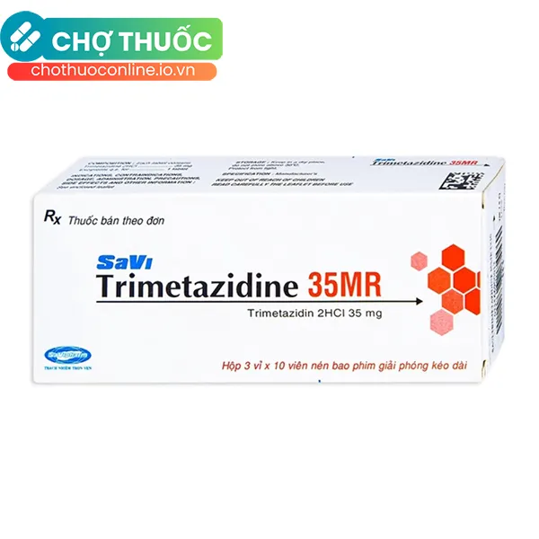 Thuốc Savi Trimetazidine 35MR điều trị đau thắt ngực (3 vỉ x 10 viên)