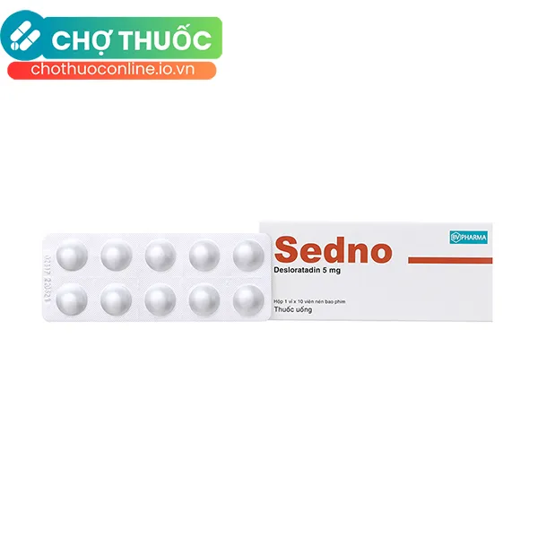 Thuốc Sedno điều trị viêm mũi dị ứng, mày đay (1 vỉ x 10 viên)