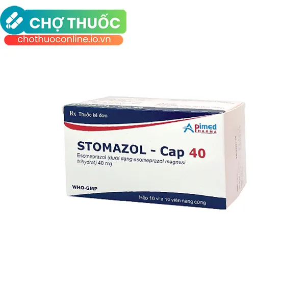 Thuốc Stomazol-Cap 40mg điều trị trào ngược dạ dày, thực quản (3 vỉ x 10 viên)
