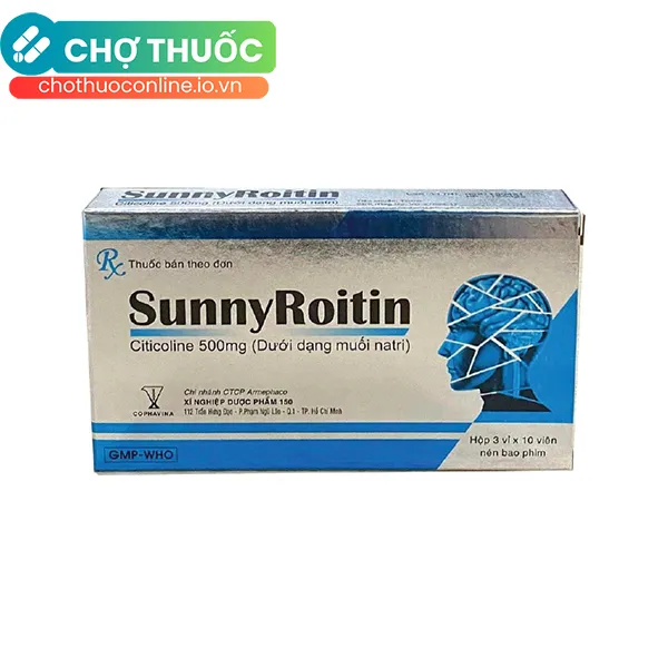 Thuốc Sunny Roitin Cophavina điều trị rối loạn mạch máu não (3 vỉ x 10 viên)