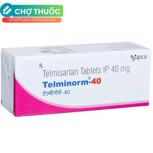 Thuốc TELMINORM 40MG điều trị tăng huyết áp (3 vỉ x 10 viên)