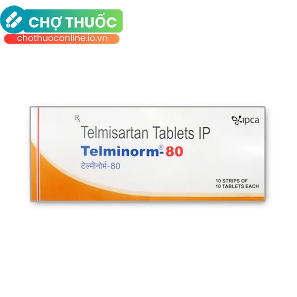 Thuốc Telminorm 80mg điều trị tăng huyết áp (3 vỉ x 10 viên)