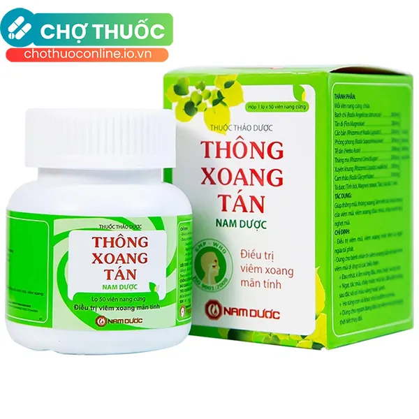 Thuốc Thông Xoang Tán Nam Dược điều trị viêm xoang mãn tính (50 viên)
