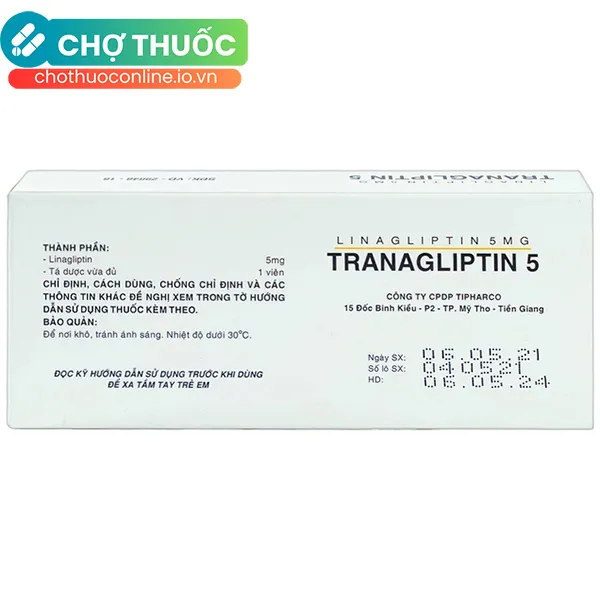 Thuốc Tranagliptin 5mg Điều Trị Đái Tháo Đường Tuýp 2 (Hộp 3 Vỉ X 10 Viên)