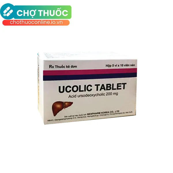 Thuốc Ucolic 200mg hỗ trợ trị bệnh lý về gan mật (5 vỉ x 10 viên)