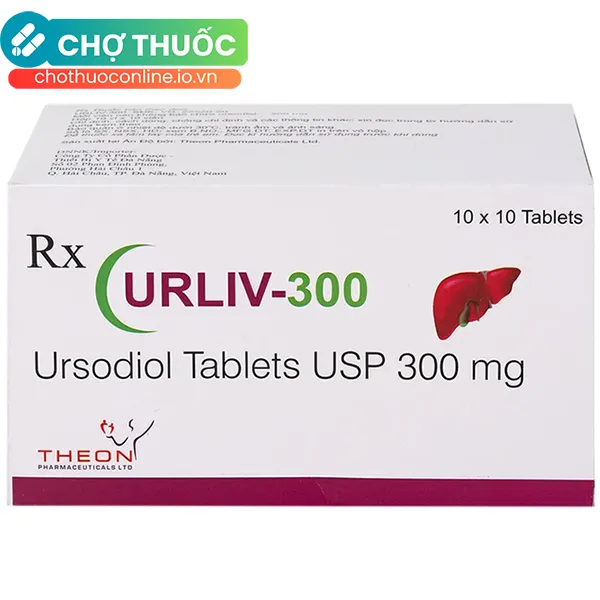 Thuốc Urliv 300mg hỗ trợ điều trị xơ gan ứ mật nguyên phát (Hộp 100 viên)