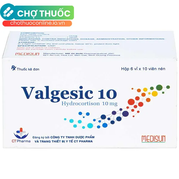 Thuốc Valgesic 10 CT Pharma liệu pháp thay thế tăng sản lượng thận ở trẻ (6 vỉ x 10 viên)