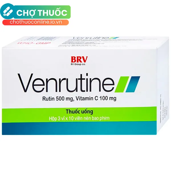 Thuốc Venrutine hỗ trợ điều trị bệnh suy giãn tĩnh mạch, trĩ (30 viên)