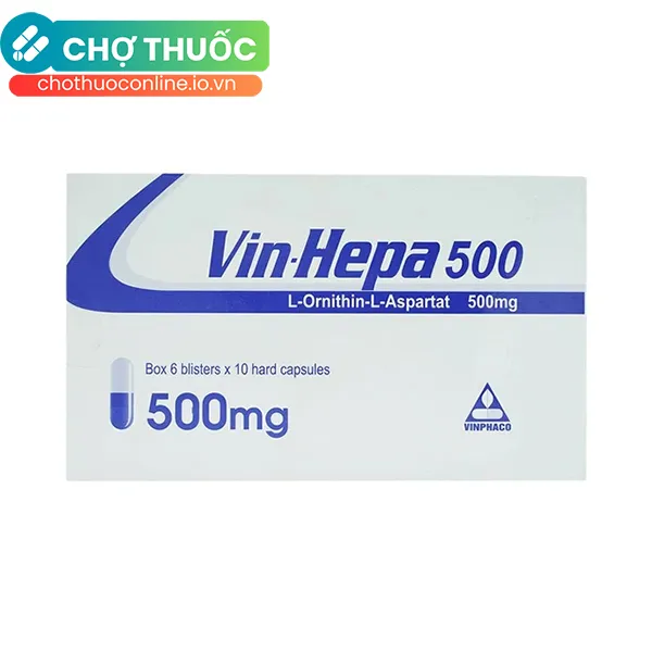 Thuốc Vin-Hepa 500mg điều trị các bệnh lý ở gan (6 vỉ x 10 viên)