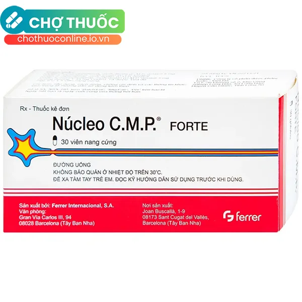 Viên nang cứng Núcleo C.M.P Forte Ferrer điều trị bệnh lý thần kinh ngoại biên (6 vỉ x 5 viên)
