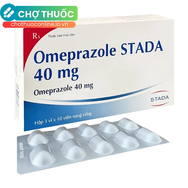 Viên nang Omeprazole STADA 40mg điều trị loét dạ dày, tá tràng, viêm thực quản (3 vỉ x 10 viên)