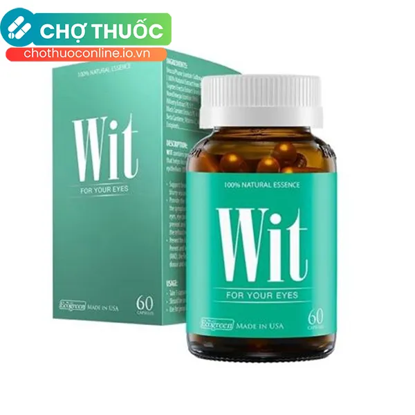 Viên nang WIT For Your Eyes Ecogreen tăng cường thị lực, giảm mờ và nhòe mắt (15 viên)