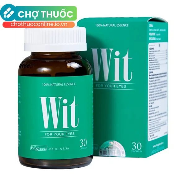 Viên nang WIT For Your Eyes Ecogreen tăng cường thị lực, giảm mờ và nhòe mắt (30 viên)