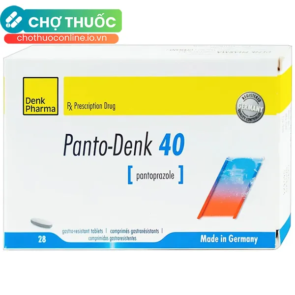 Viên nén Panto-Denk 40 điều trị loét tá tràng, loét dạ dày (2 vỉ x 14 viên)