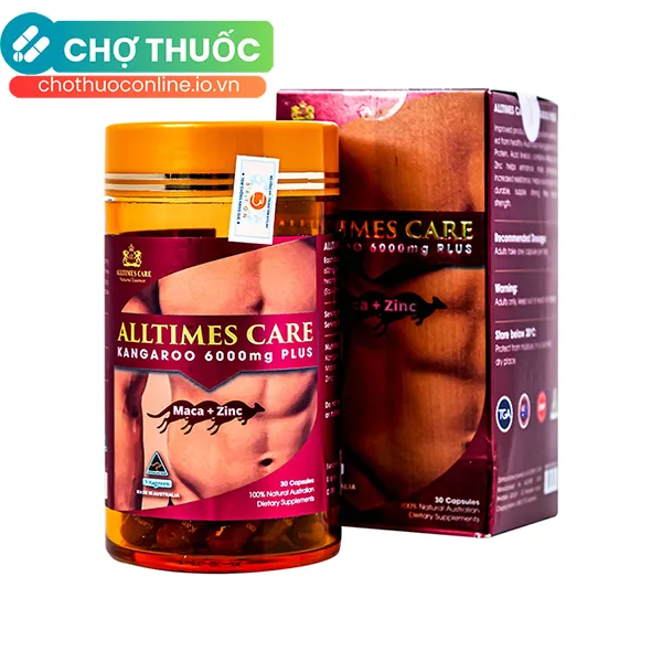 Viên uống Alltimes Care Kangaroo 6000Mg Plus tăng cường sinh lực nam giới (100 viên)