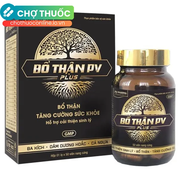 Viên uống bổ thận PV Plus giúp bổ thận, tráng dương (Chai 50 viên)