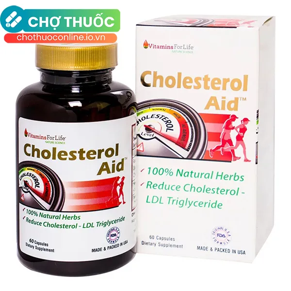 Viên uống Cholesterol Aid Vitamins For Life hỗ trợ giảm cholesterol (60 viên)