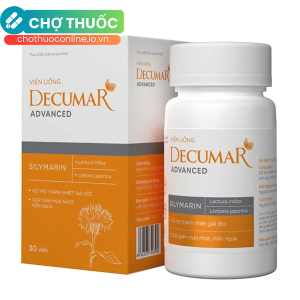 Viên uống Decumar Advanced hỗ trợ giảm mụn (30 viên)