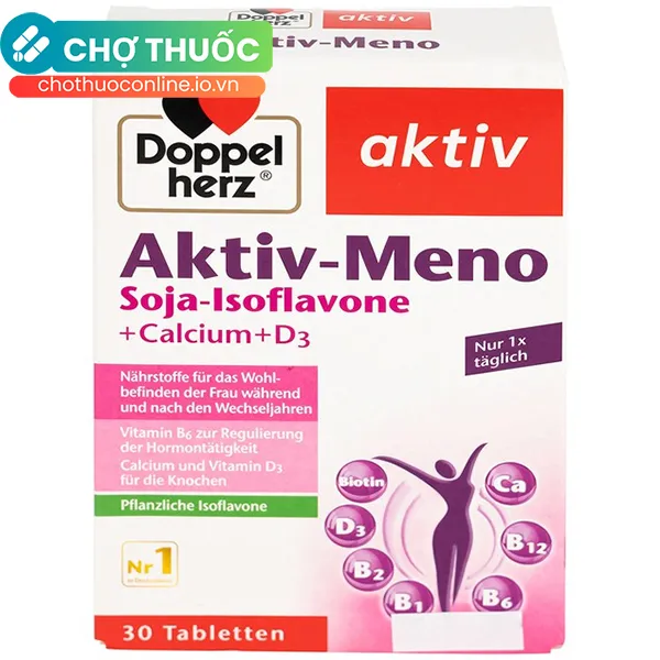 Viên uống Doppelherz Aktiv Active-Meno giúp điều hòa kinh nguyệt (Hộp 30 viên)