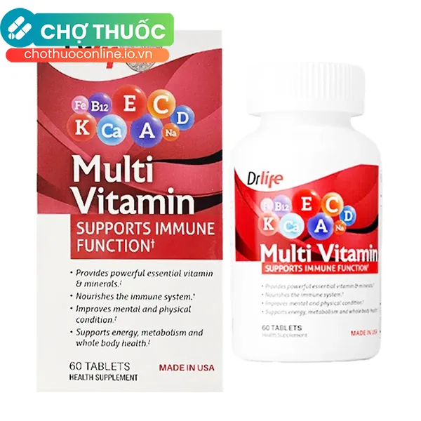 Viên uống Drlife Multi Vitamin tăng cường đề kháng (Hộp 60 viên)