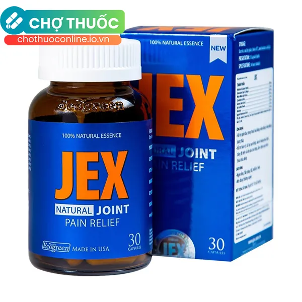 Viên uống Jex Natural Ecogreen hỗ trợ giảm đau trong thoái hoá khớp, viêm khớp (30 viên)