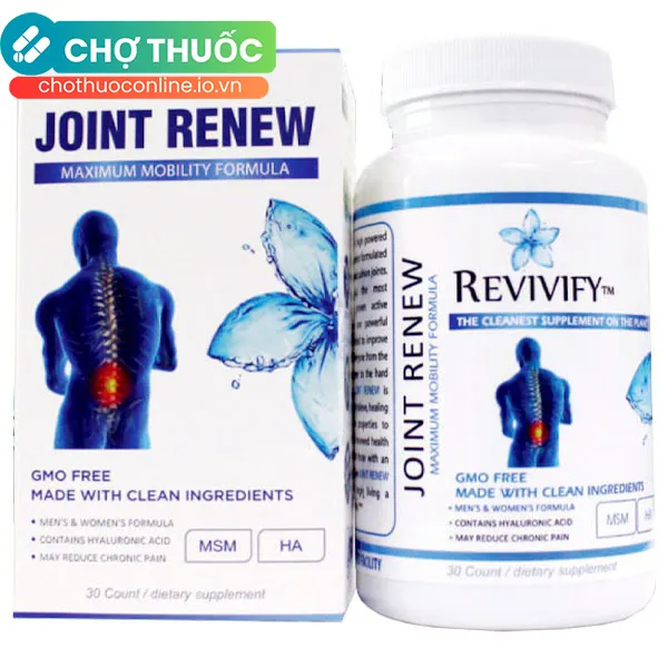 Viên uống Joint Renew hỗ trợ tăng tiết dịch khớp, hỗ trợ bôi trơn khớp (Hộp 60 viên)