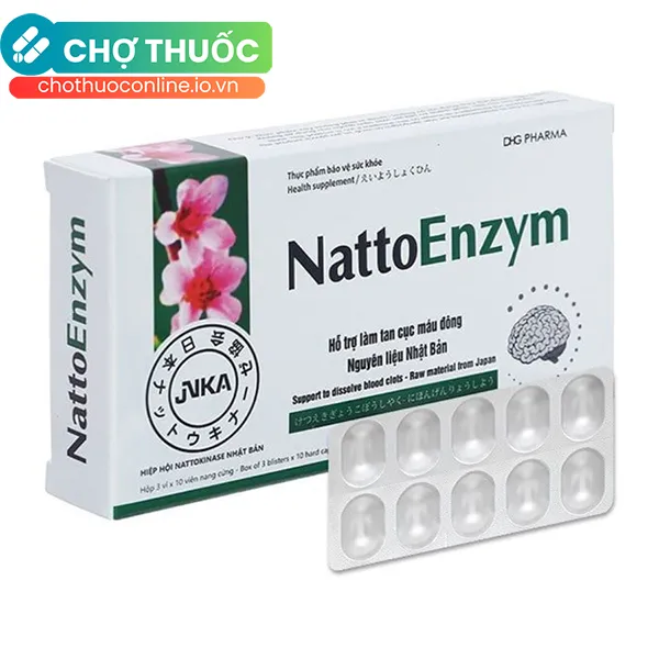 Viên uống NattoEnzym DHG hỗ trợ hoạt huyết, tăng tuần hoàn máu (30 viên)