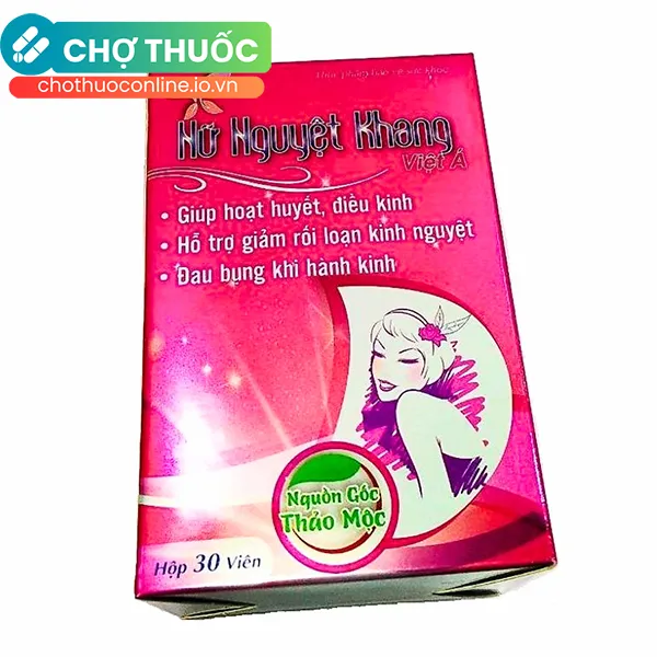 Viên Uống Nữ Nguyệt Khang hỗ trợ đau bụng và rối loạn kinh nguyệt - Hộp x 30 viên