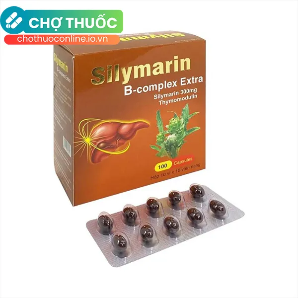Viên uống Silymarin B-Complex Extra giúp mát gan, lợi mật, tăng cường chức năng gan (10 vỉ x 10 viên)
